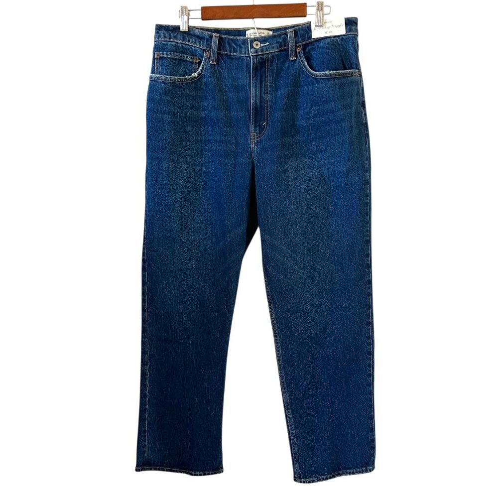 Abercrombie & Fitch NEW The Vintage High Rise Straight Jeans Size 14L